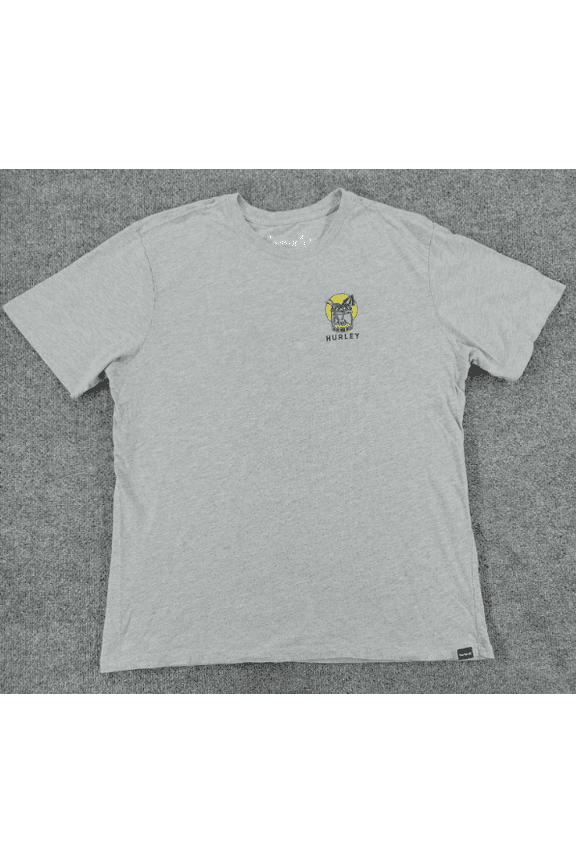 Men's Gray Livin On Island Time Graphic Tee Shirt Short Sleeve Small