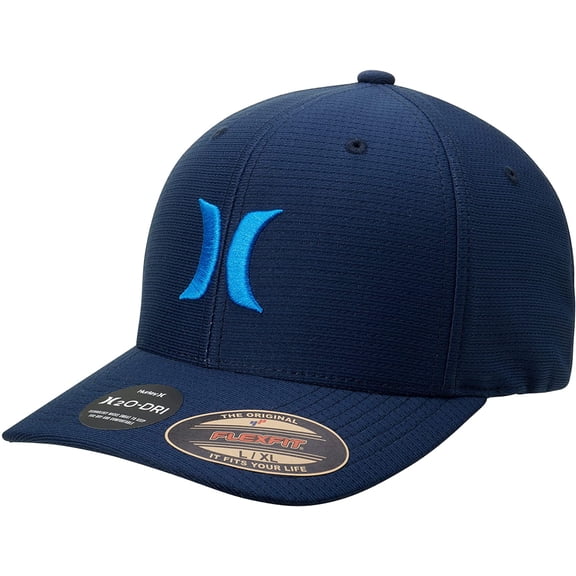 Hurley Men's H2O-DRI Pismo Perforated Mesh Flex Fit Hat Cap (Small/Medium, Obsidian)