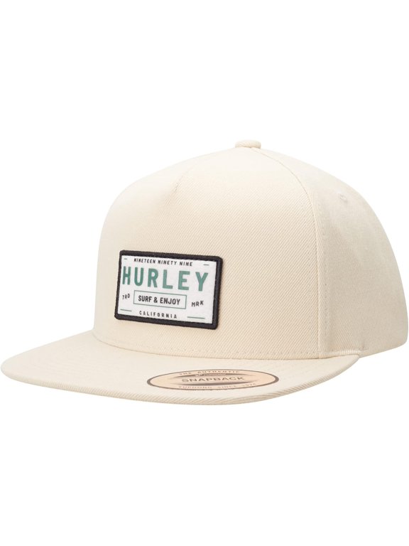 Men's Hat Bixby Flat Bill Wool Blend Snapback Cap (Light Bone)