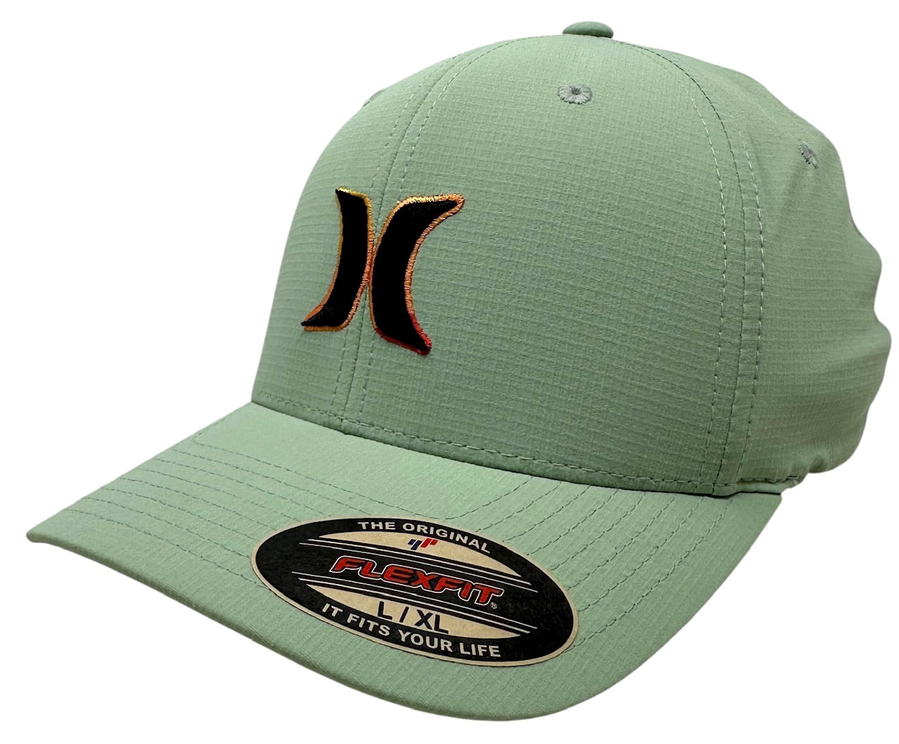Hurley Men's Hat Dana Point Ripstop Stretch Flex Fit Cap (Large/X-Large, Ash Green)