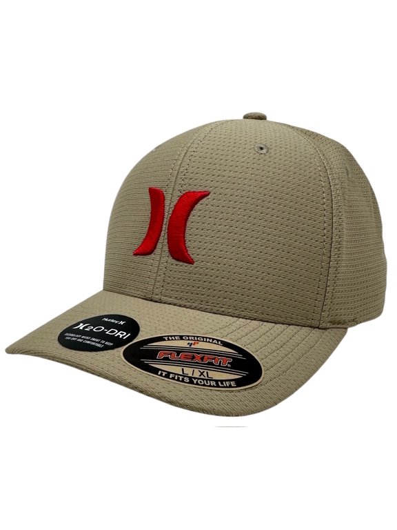 Men's Hat H2O-DRI Pismo Perforated Mesh Stretch Flex Fit Cap (Large/X-Large, Khaki)