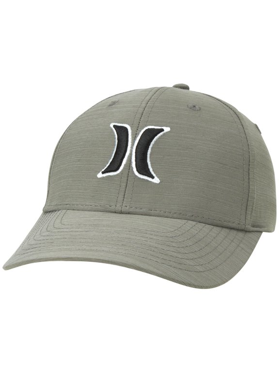 Men's Hat - H2O-DRI Super Icon Curved Brim Stretch Fitted Cap, Size Small-Medium, Light Grey
