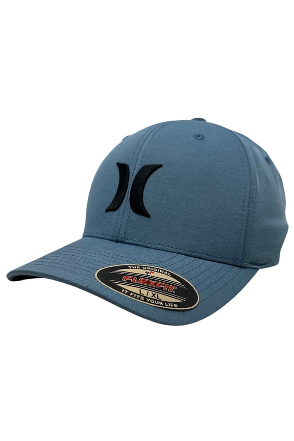 Men's Hat Icon Texture Stretch Flex Fit Cap (Large/X-Large, Midnight Navy)