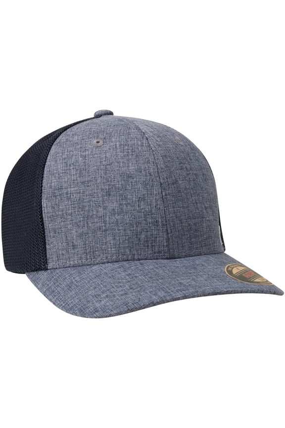 Men's Hat - Mini Icon Mesh Fitted Trucker Cap, Size Large-X-Large, Obsidian