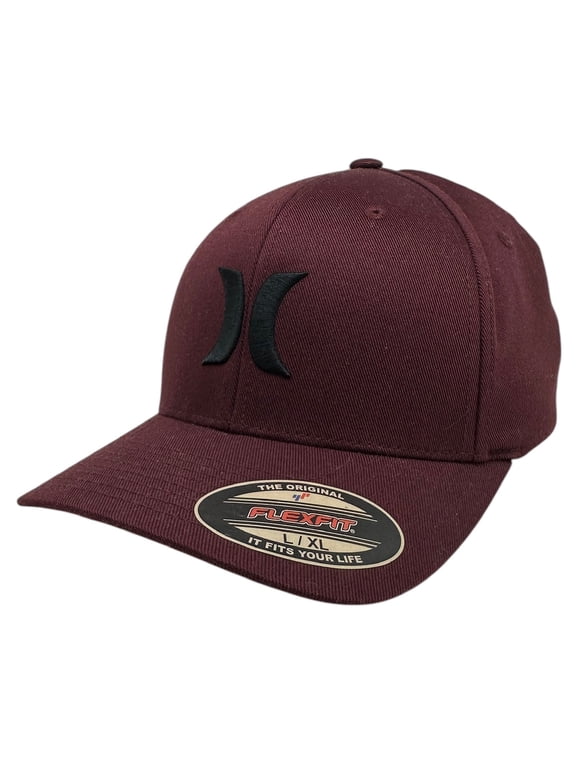 Men's Hat One and Only Stretch Flex Fit Cap in Burgundy (Large/X-Large, Burgundy)