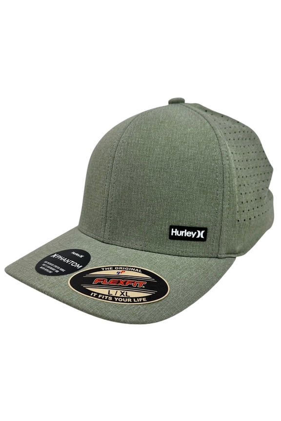 Men's Hat Phantom Highline Ripstop H2O DRI Water Repellent Flex Fit Cap (Large/X-Large, Olive)