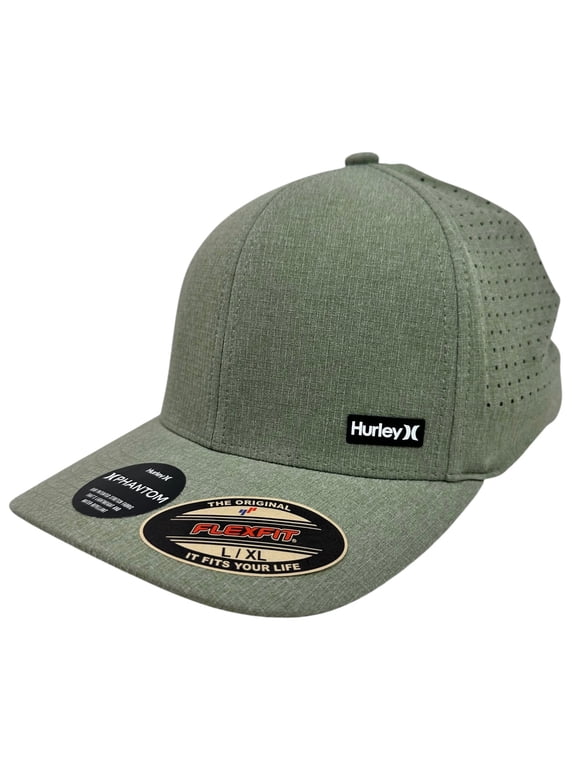 Men's Hat Phantom Highline Ripstop H2O DRI Water Repellent Flex Fit Cap (Large/X-Large, Olive)