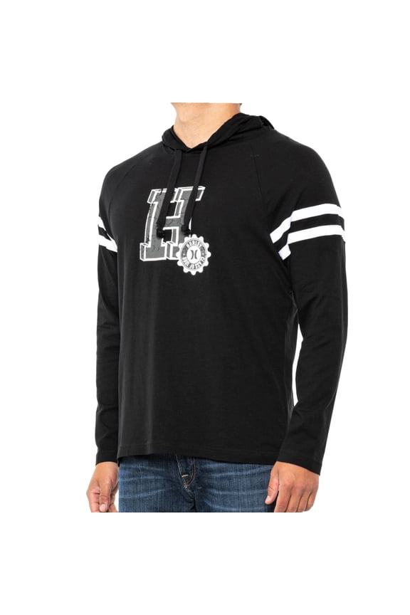 Men's Logo Lightweight Graphic Print Tee Cotton Jersey Long Sleeve Sweatshirt Hoodie
