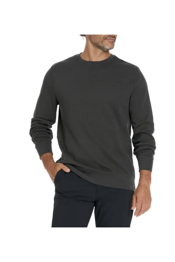 Men's Long Sleeve Crewneck Sweatshirt (US, Alpha, Medium, Regular, Regular, Gray)