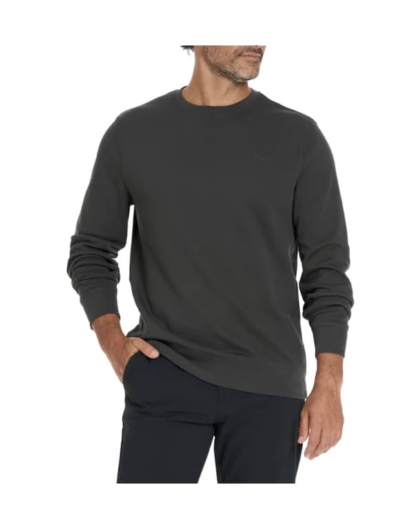 Men's Long Sleeve Crewneck Sweatshirt (US, Alpha, Small, Regular, Regular, Gray)