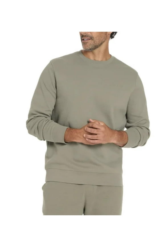 Men's Long Sleeve Crewneck Sweatshirt (US, Alpha, XX-Large, Regular, Regular, Green)