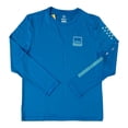 thumbnail image 1 of Hurley Men's Long Sleeve Moisture Wicking Graphic Rash Guard Shirt (Blue, L), 1 of 1