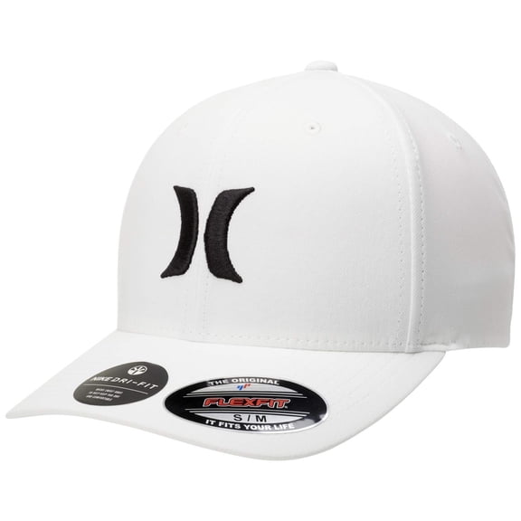 Hurley Men's M Dri-Fit One&Only 2.0 Hat, White/Black 2, Small-Medium