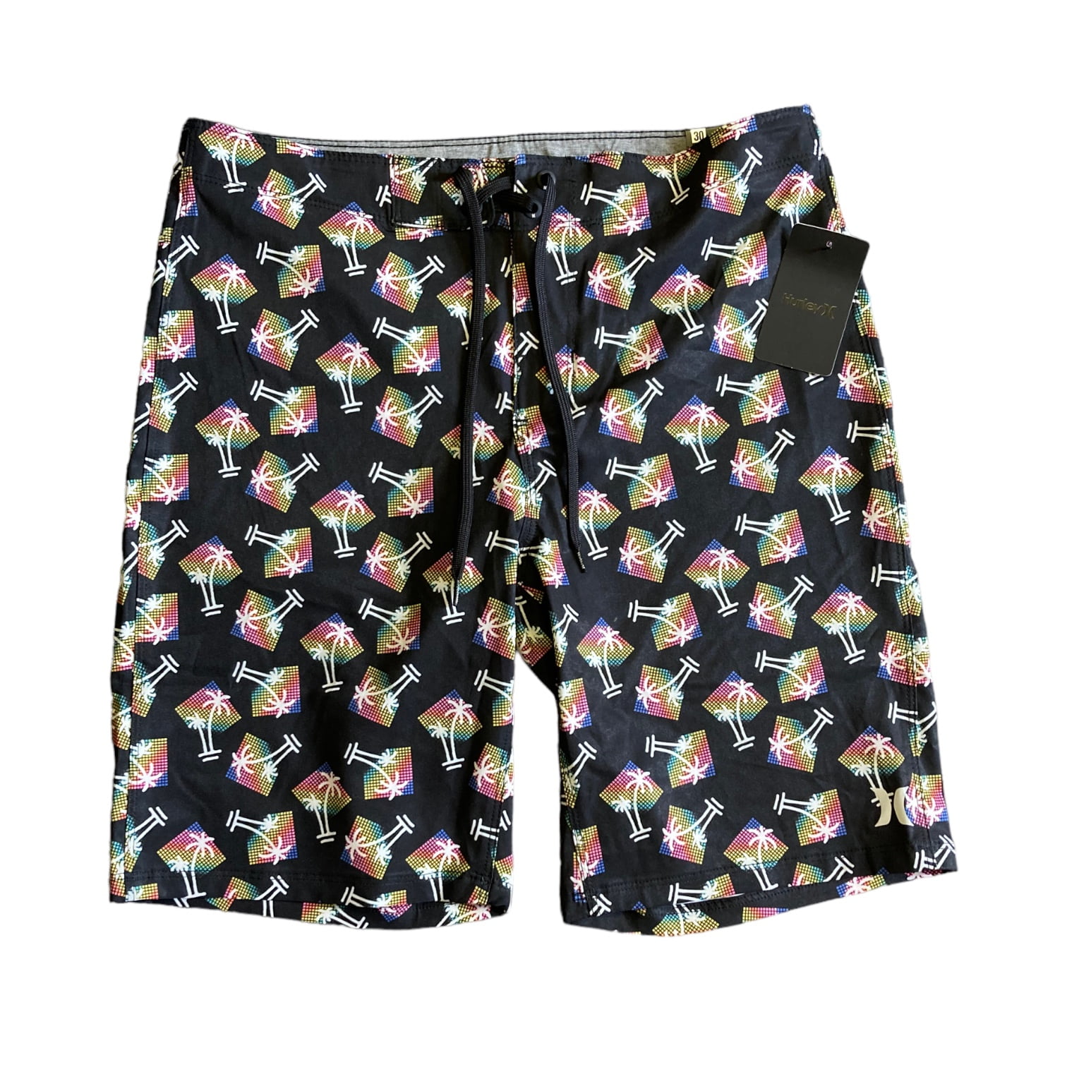 Hurley Men s 7.5 Inseam Heather Volley Swim Trunk Shorts Blue Pink Stripes S Walmart