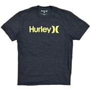 HURLEY Men's One and Only Graphic Logo Short Sleeve Tee T-Shirt in Black Heather (Medium, Black Heather)