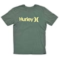 thumbnail image 1 of Hurley Men's One and Only Graphic Logo Short Sleeve Tee T-Shirt in Black Heather (Medium, Sage), 1 of 1