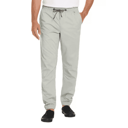 Hurley Mens Pacer Stretch Twill Jogger Pants Light Grey Small