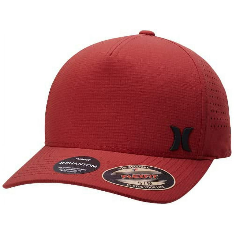 Hurley Men s Baseball Cap Phantom Advance Stretch Fitted Hat UPF 50 Size Small Medium Burgundy