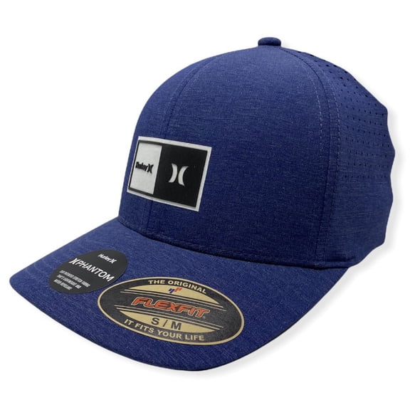 Hurley Men's Phantom H2O Dri-FIT Natural Flex Fit Hat Cap (Small/Medium, Pacific Blue)