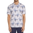 thumbnail image 1 of Hurley Men's Quick Dry UPF 50+ Short Sleeve Printed Polo Shirt (US, Alpha, Large, Regular, Regular, Gray (Blue Flower Print)), 1 of 2
