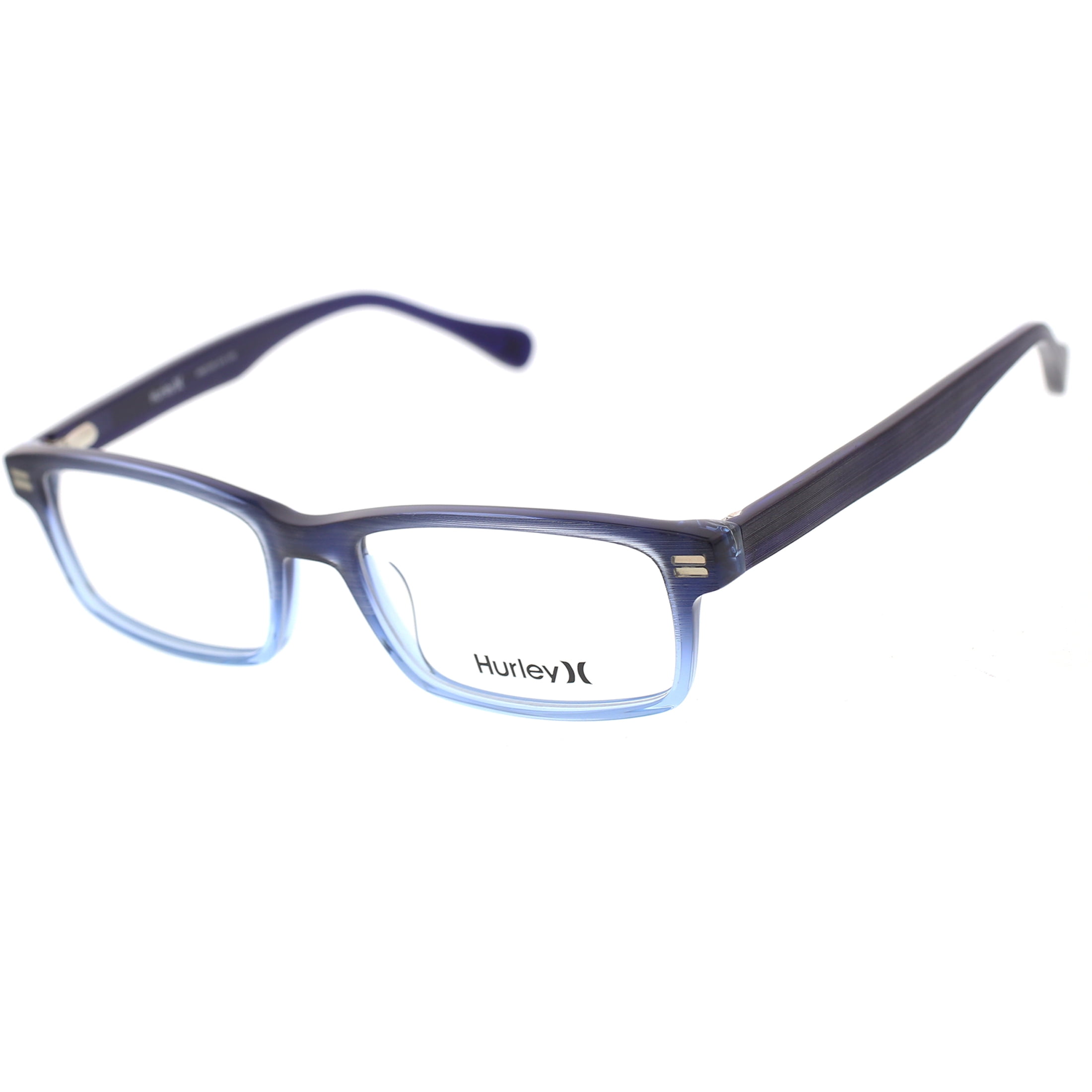 Hurley Men's Rectangular Eyeglasses, HMO109 Manhattan, Matte Navy, 55