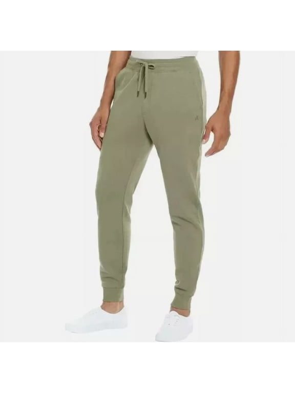 Men's Regular Fit Fleece Jogger Pants | Green, Small