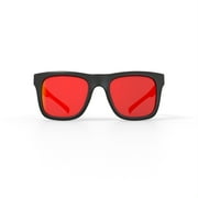 Hurley Men's Rx'able Sport Polarized Sunglasses, HSM3000P Sunrise, Black/Red, 53-20-140, with Case