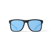 Hurley Men's Rx'able Sport Polarized Sunglasses, HSM3007P Peak, Matte Black/Blue, 56-17-135, with Case
