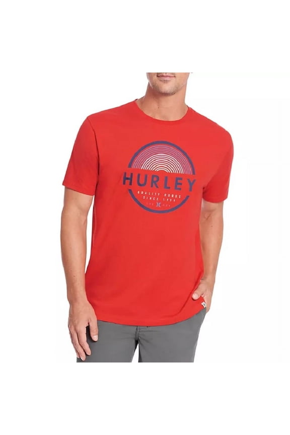 Men's Short Sleeve Graphic Cotton T-Shirt (Unity Red, L)