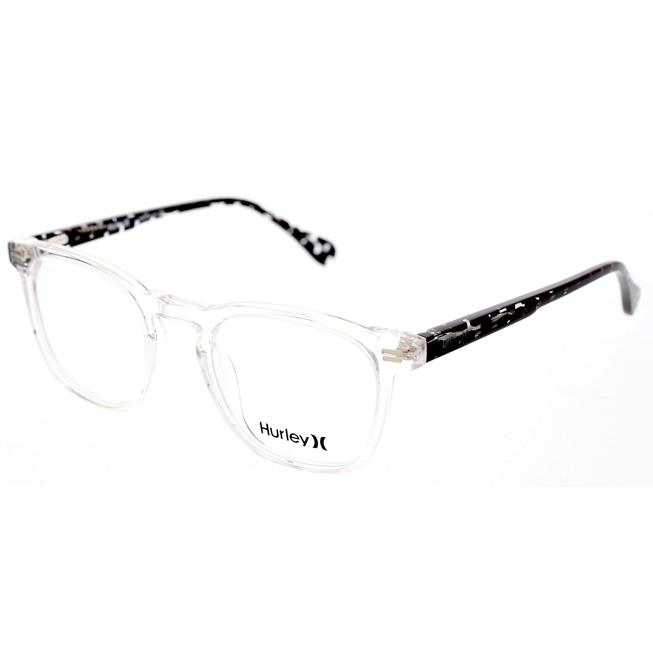 Hurley Men's Square Eyeglasses, Hmo113 Philadelphia, Crystal, 50-21-145, with Case