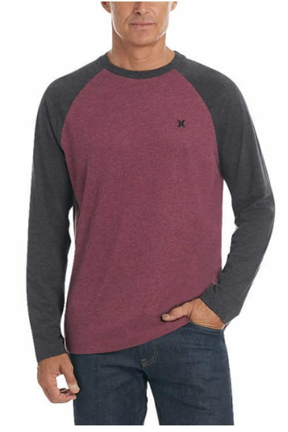 Men's Still Raglan (Red/Black, Medium)