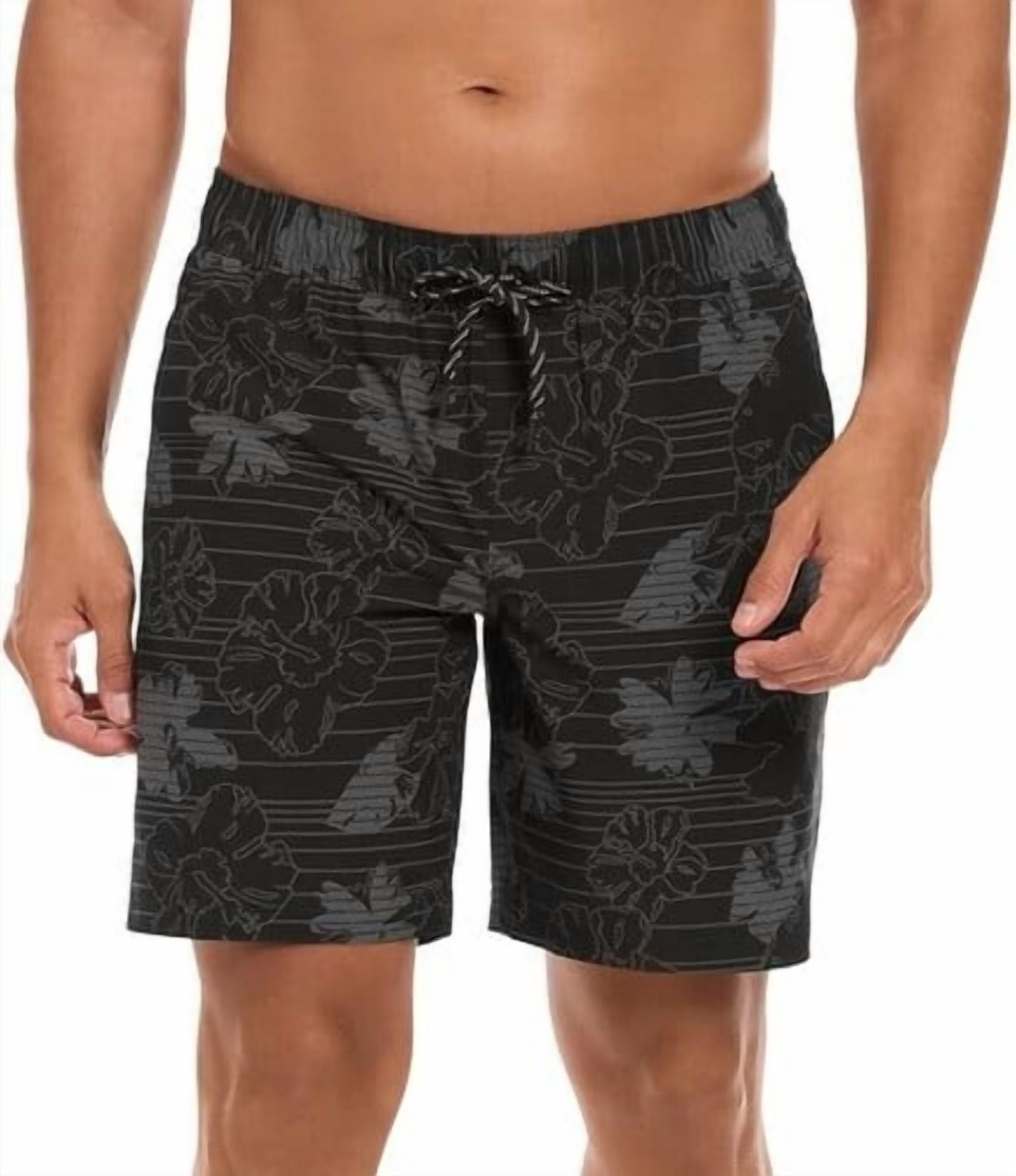 Hurley Men's Swim Shorts Black floral, Small