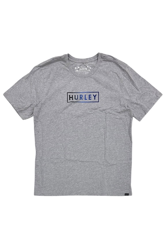 Men's T-Shirt Everyday Boxed Gradient Short Sleeve Crewneck Tee (Large, Heather Grey)