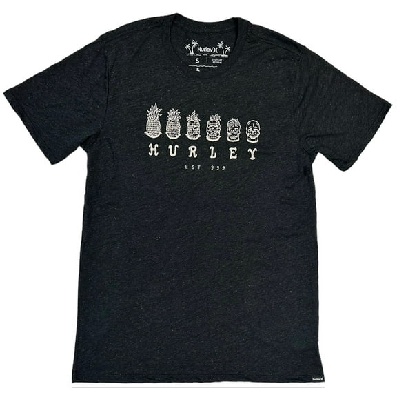 Hurley Men's T-Shirt Everyday Regrind Changling Short Sleeve Crewneck Tee (Small, Black)