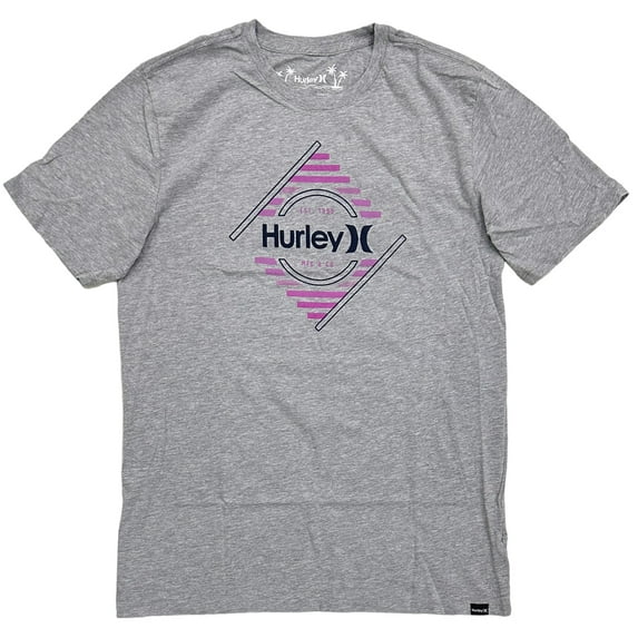 Hurley Men's T-Shirt Everyday Wash Stairway Graphic Short Sleeve Tee (XX-Large, Heather Grey)