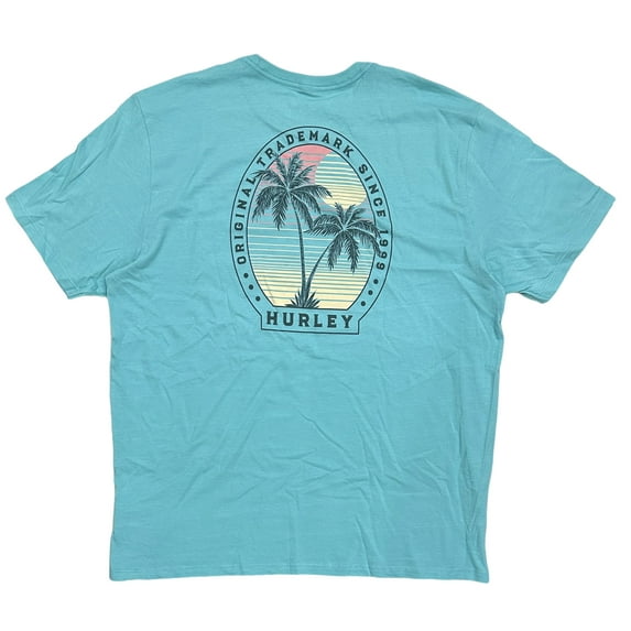Hurley Men's T-Shirt Everyday Wash Tropical Palm Graphic Short Sleeve Tee (X-Large, Tropical Twist)
