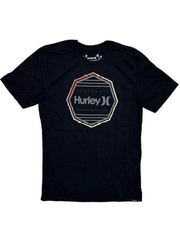 Men's T-Shirt Everyday Washed Corp Glitch Graphic Short Sleeve Tee (Large, Black)
