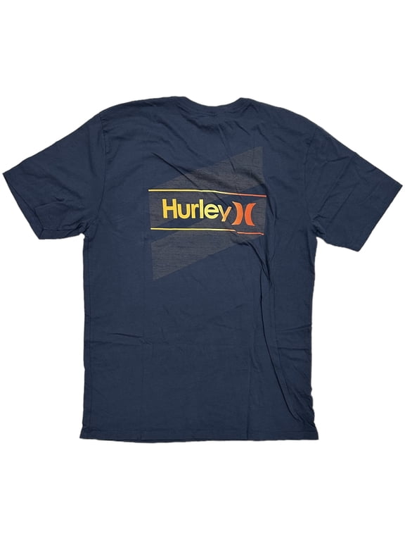 Men's T-Shirt Everyday Washed One and Only Slashed Short Sleeve Tee (Medium, Navy)