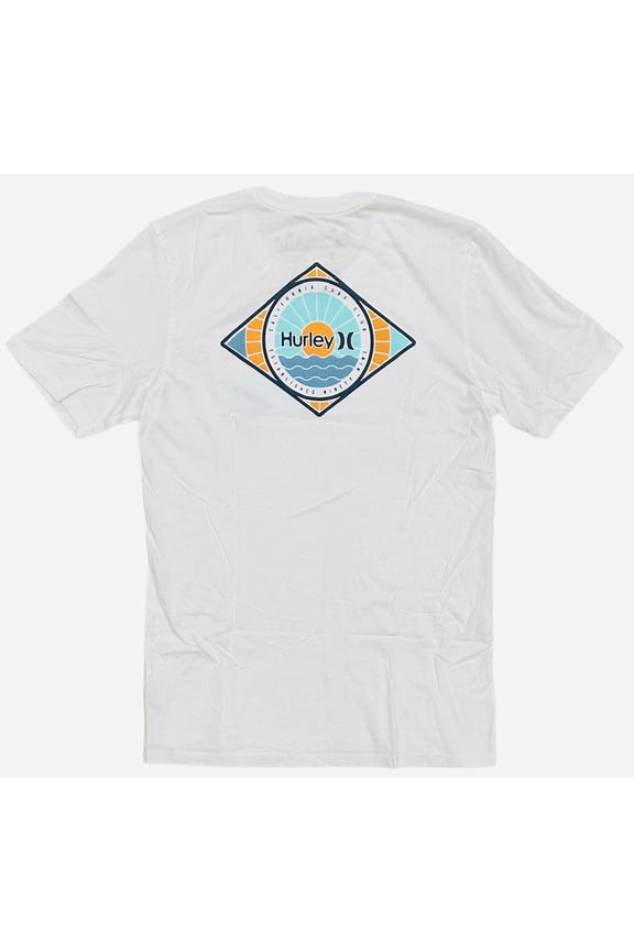 Men's T-Shirt Everyday Washed Out To Sea Graphic Short Sleeve Tee (Medium, White)