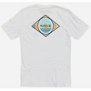 HURLEY Men's T-Shirt Everyday Washed Out To Sea Graphic Short Sleeve Tee (Small, White)