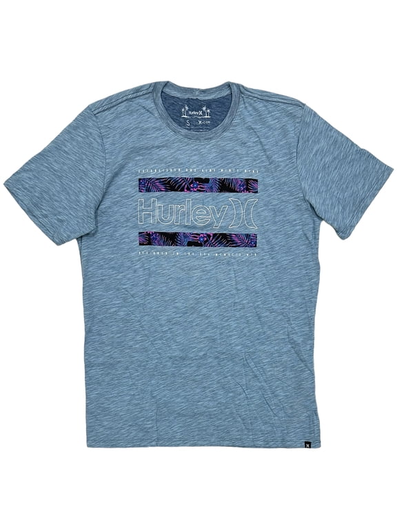 Men's T-Shirt H2O DRI Fit Slub Boundaries Tropical Graphic Logo Tee (XX-Large, Blue)