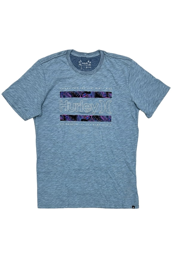 Men's T-Shirt H2O DRI Fit Slub Boundaries Tropical Graphic Logo Tee (XX-Large, Blue)