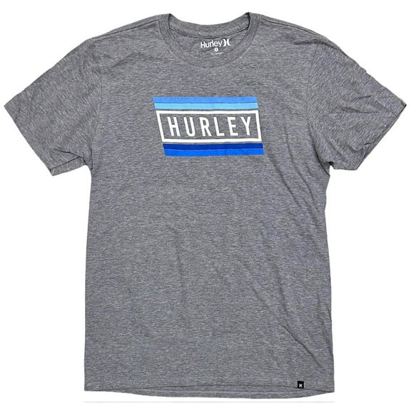Hurley Men's T-Shirt Infinity Soft Grey Heather Fabric Short Sleeve Tee (Large, Grey Heather)