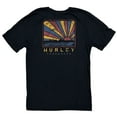 thumbnail image 1 of Hurley Men's T-Shirt Sunburst Distressed Graphic Short Sleeve Tee (Large, Black), 1 of 2
