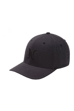 Men's Textures Baseball Cap, Black/Black Ripstop, S-M