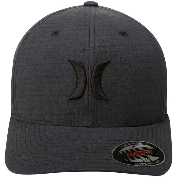 Hurley Men's Textures Baseball Cap, Black/(Black) (Ripstop), S-M