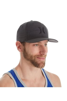 Men's Textures Baseball Cap, Black/Black Streak, S-M
