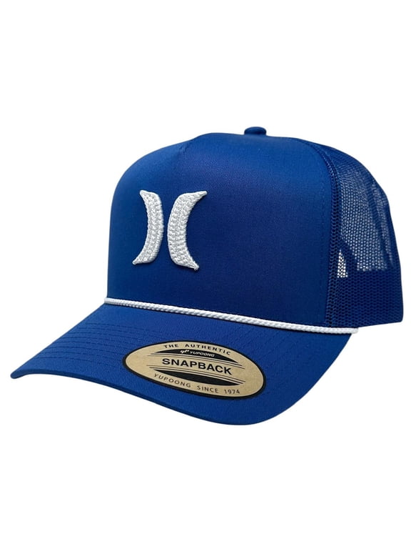 Men's Trucker Hat High Icon Mesh Snapback Cap (Blue)