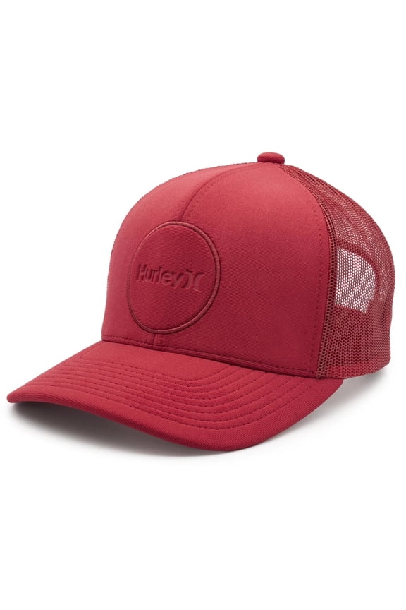 Men's Trucker Hat Main St Mesh Snapback Cap (Red)