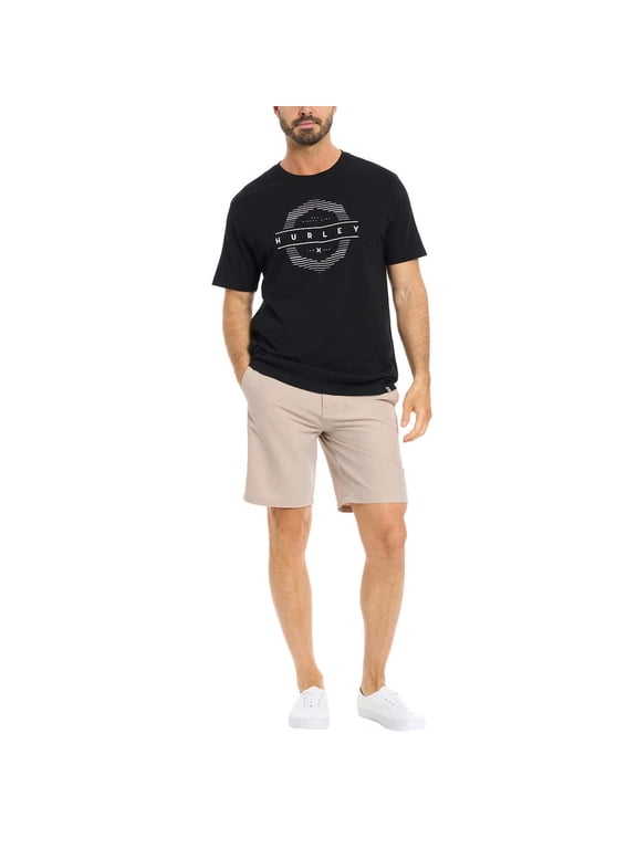 Mens Water Repellent Hybrid Shorts, Tan 34